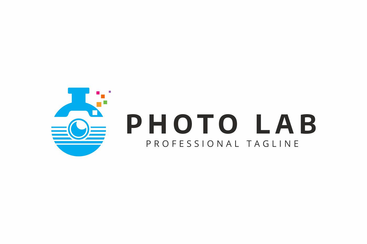 Download Шаблон логотипа "Photo Lab Logo Template" / Photo Lab Logo Template - Шаблон логотипа на тему графика brand branding company corporate image lab landscape letter logo logotype minimalist name photo photographer photography studio