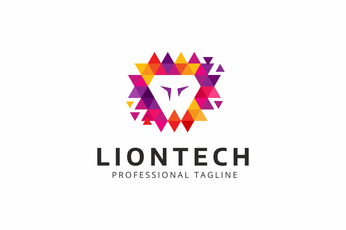 Download Шаблон логотипа "Lion Tech Logo Template" / Lion Tech Logo Template - Шаблон логотипа на тему графика animals application art artistic branding colorful creative design digital elegant entertainment game graphic head idea identity inspiration king lion multimedia