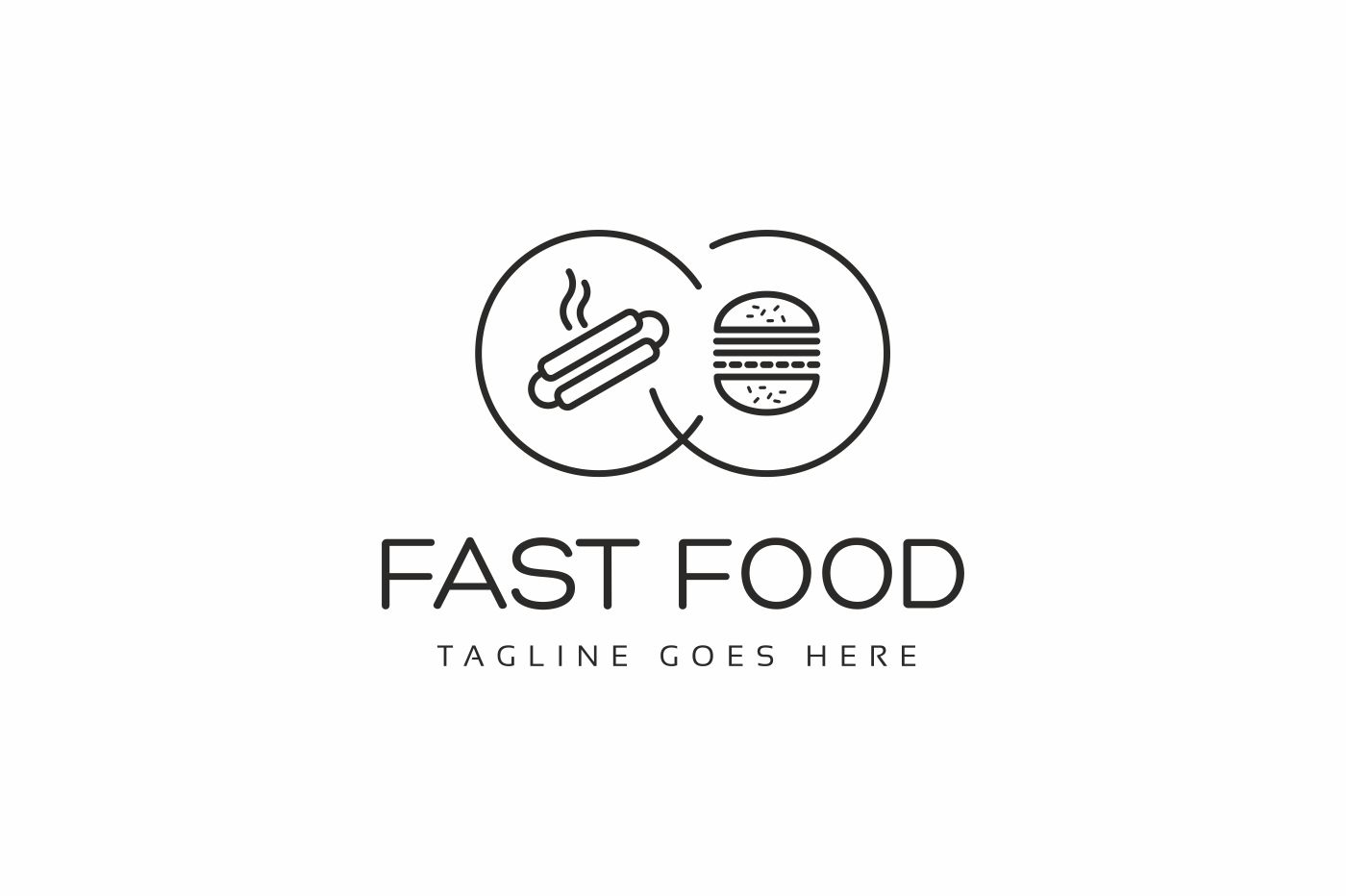 Download Шаблон логотипа "Fast Food Logo Template" / Fast Food Logo Template - Шаблон логотипа на тему графика attractive best logo business cmyk corporate creative culinary fast food fine fork hotel &amp;amp; restaurant template nice object objects print