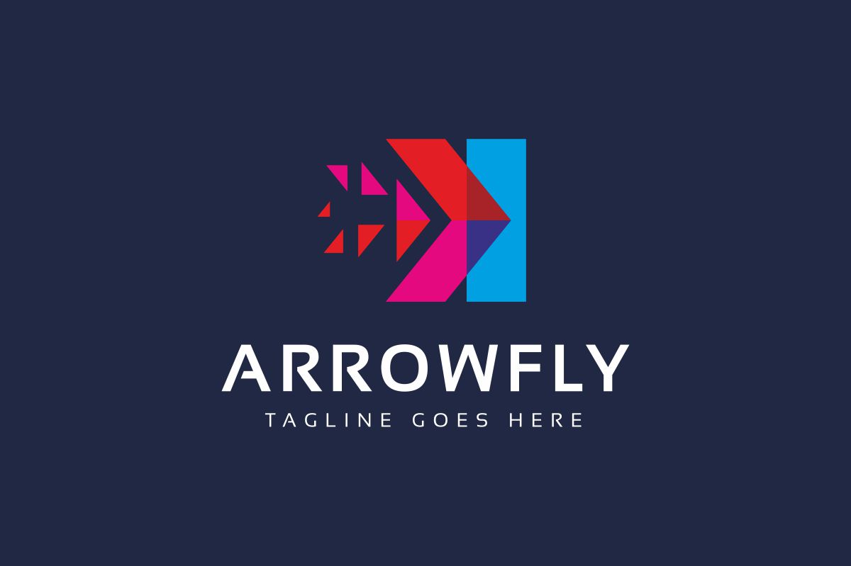 Download Шаблон логотипа "Arrow Fly Logo Template" / Arrow Fly Logo Template - Шаблон логотипа на тему графика advance agressive arrow bike car communication computer deliver dolphin double economy forward front future high leading modern music next racing