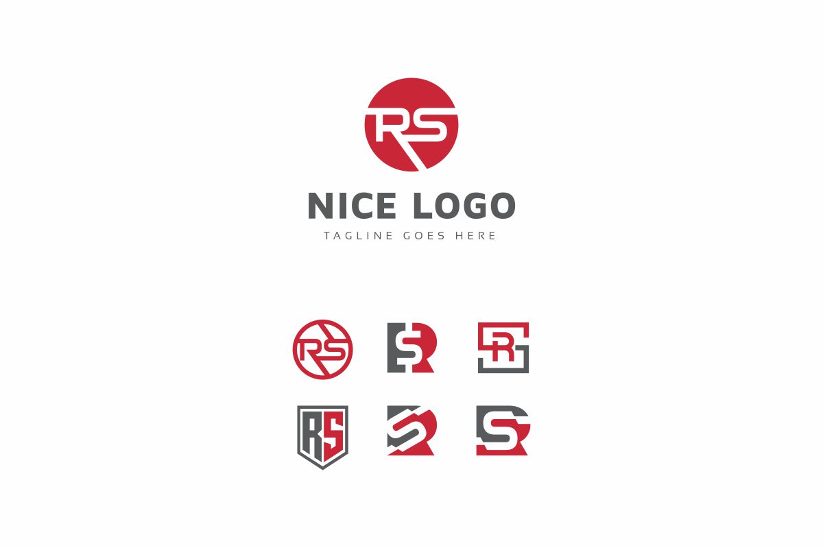 Download Шаблон логотипа "RS Letter Variation Logo Template" / RS Letter Variation Logo Template - Шаблон логотипа на тему графика logo rs letter r s design vector icon symbol business company alphabet sign abstract black modern template concept logotype initial