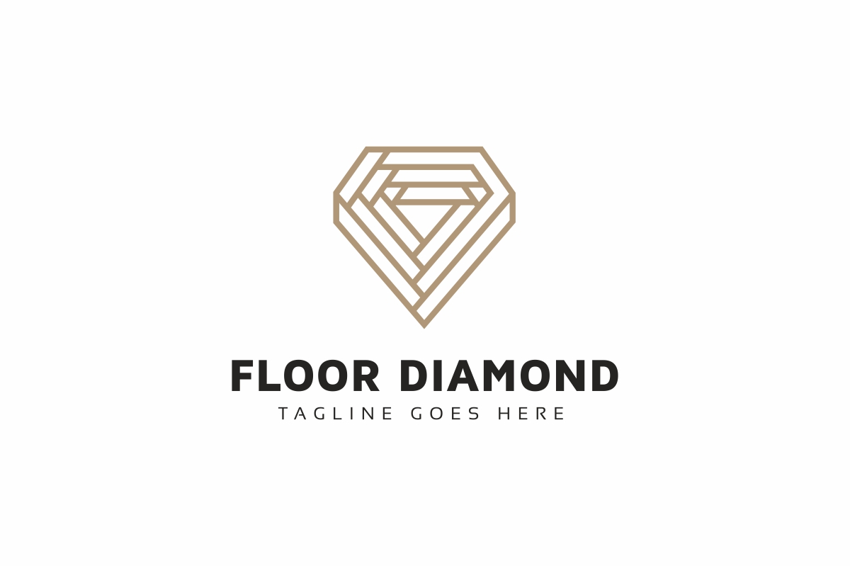 Download Шаблон логотипа "Floor Diamond Logo Template" / Floor Diamond Logo Template - Шаблон логотипа на тему графика 3d application business community company corporate diamond education f letter fast final finance first floor flow follow frank front future