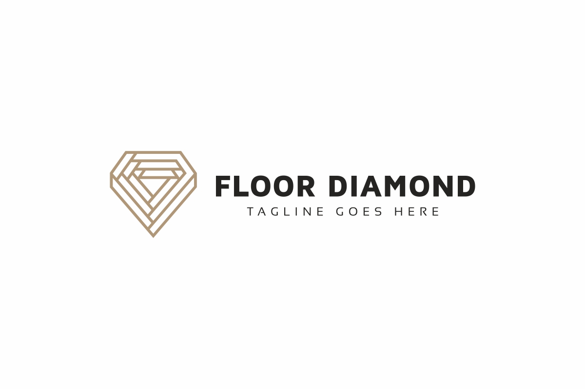 Download Шаблон логотипа "Floor Diamond Logo Template" / Floor Diamond Logo Template - Шаблон логотипа на тему графика 3d application business community company corporate diamond education f letter fast final finance first floor flow follow frank front future