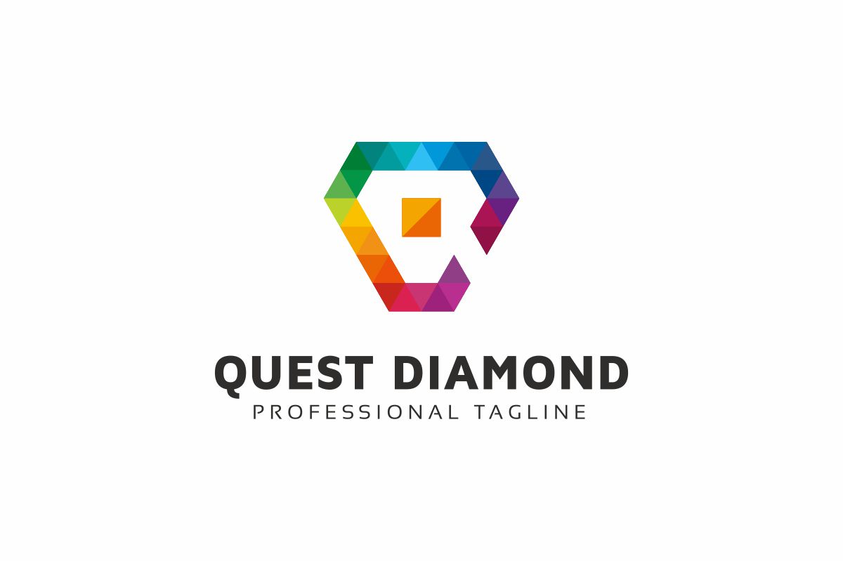 Download Шаблон логотипа "Quest Diamond Q Letter Logo Template" / Quest Diamond Q Letter Logo Template - Шаблон логотипа на тему графика alphabet black bold circle creative creativity fashion finance initial letter q logo luxury media monogram multimedia q quality queen real