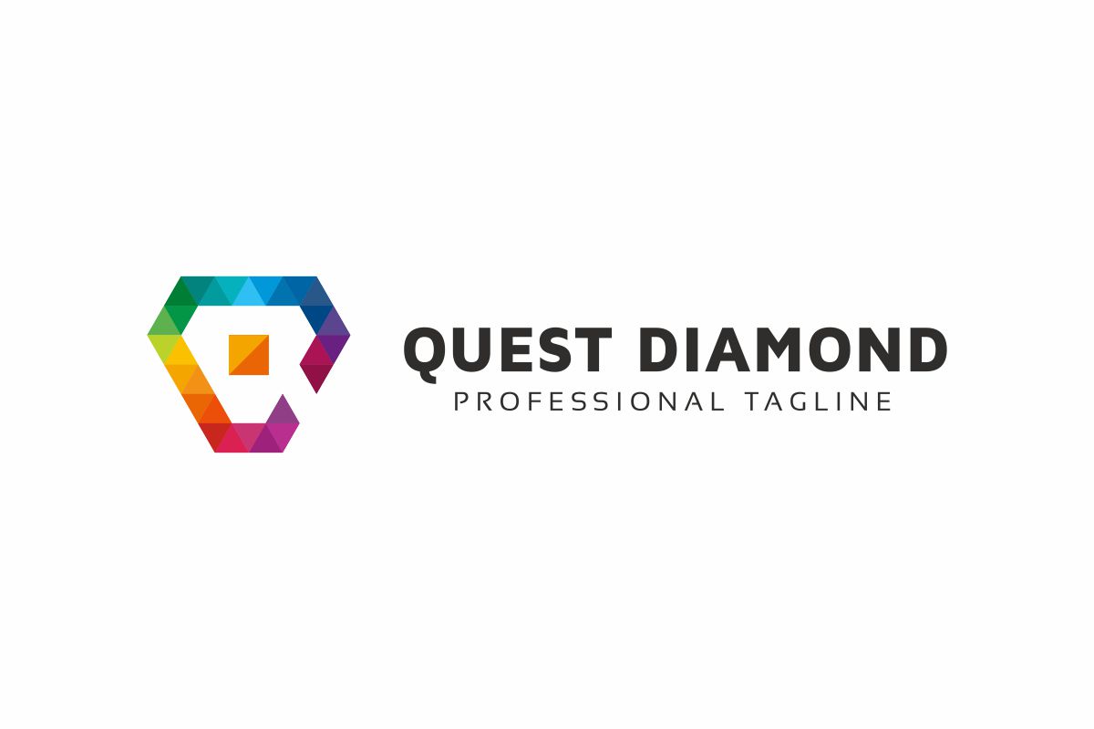 Download Шаблон логотипа "Quest Diamond Q Letter Logo Template" / Quest Diamond Q Letter Logo Template - Шаблон логотипа на тему графика alphabet black bold circle creative creativity fashion finance initial letter q logo luxury media monogram multimedia q quality queen real