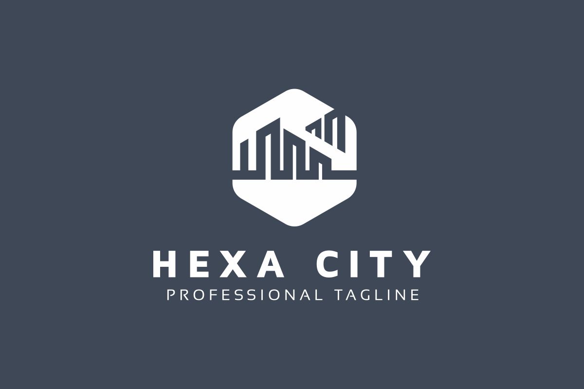 Download Шаблон логотипа "Hexa City Logo Template" / Hexa City Logo Template - Шаблон логотипа на тему графика build building city clean connect geometry hexa hexagon home host house internet lesson line management minimalist office online people provider