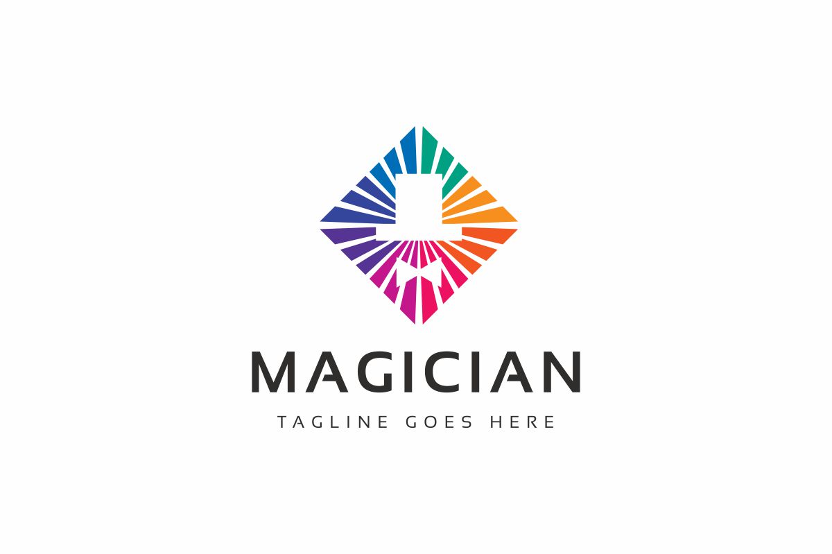 Download Шаблон логотипа "Magician Logo Template" / Magician Logo Template - Шаблон логотипа на тему графика agency artist creative entertainer entertainment expertise hat identity illusion magic magician logo man master player professional show studio talent trick