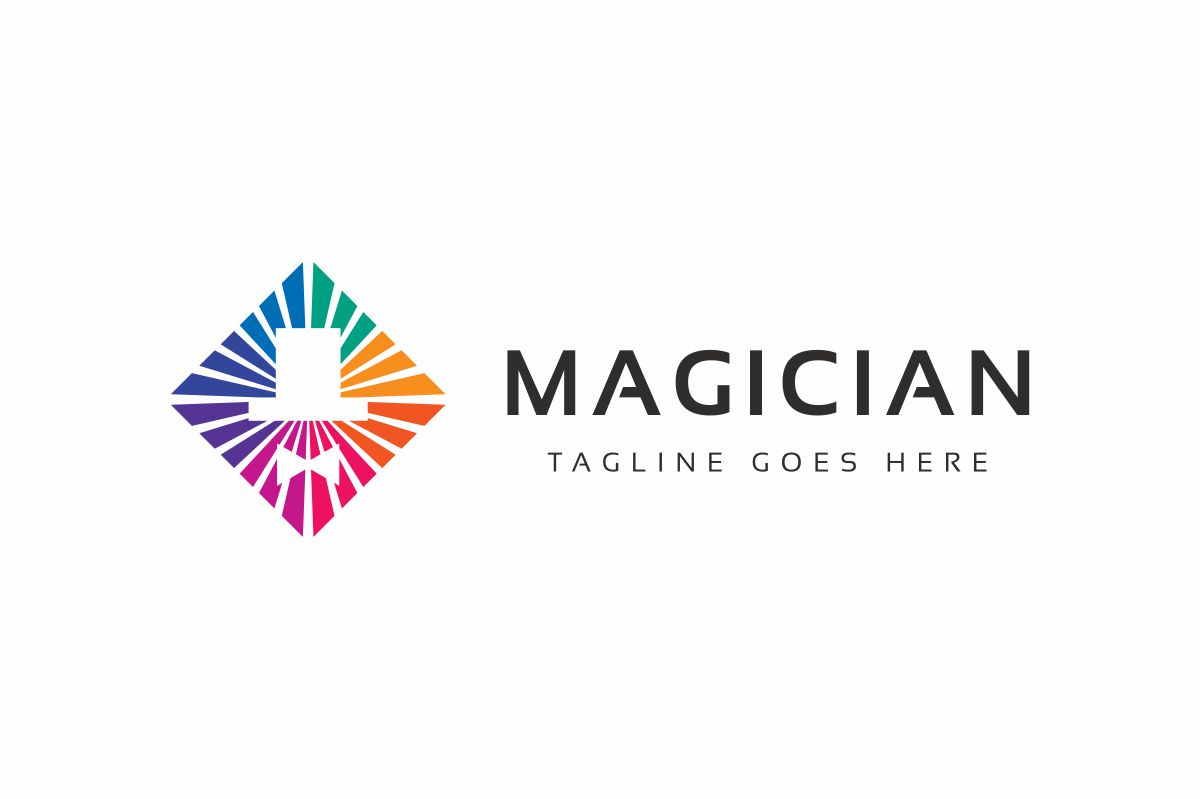 Download Шаблон логотипа "Magician Logo Template" / Magician Logo Template - Шаблон логотипа на тему графика agency artist creative entertainer entertainment expertise hat identity illusion magic magician logo man master player professional show studio talent trick