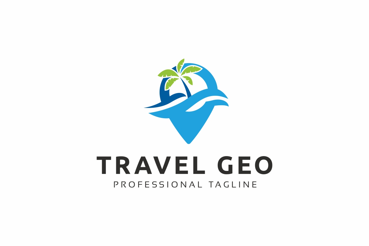 Download Шаблон логотипа "Travel Logo Template" / Travel Logo Template - Шаблон логотипа на тему графика ai air airplane aviation beach blue business colorful company eps file getaway happy holiday leisure logo plane sea summer template