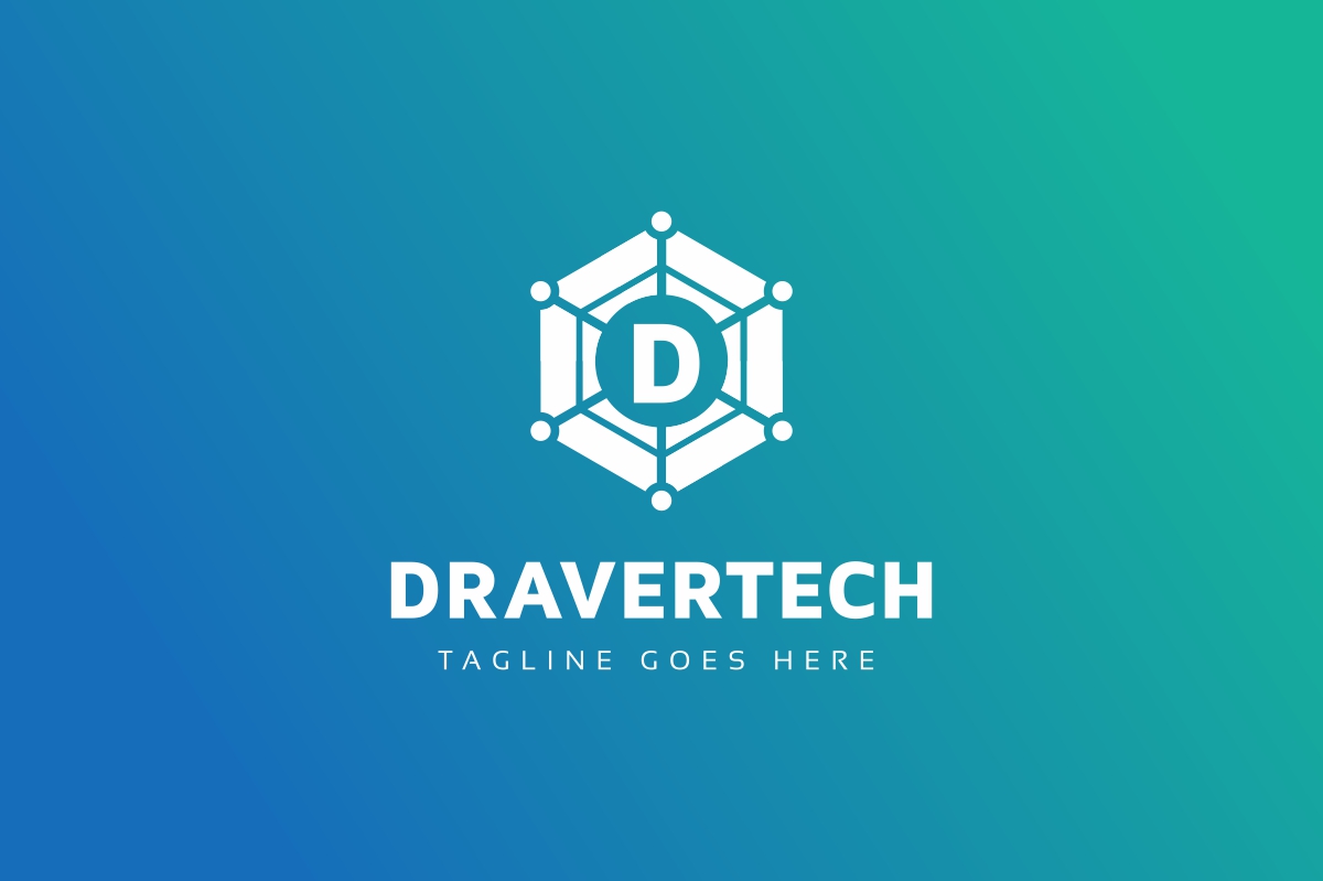Download Шаблон логотипа "Dravertech D Letter Logo Template" / Dravertech D Letter Logo Template - Шаблон логотипа на тему графика box brand branding business corporate creative cube cubic cubical d letter logo data digital dimension diversity dream expertise hexagonal marketing