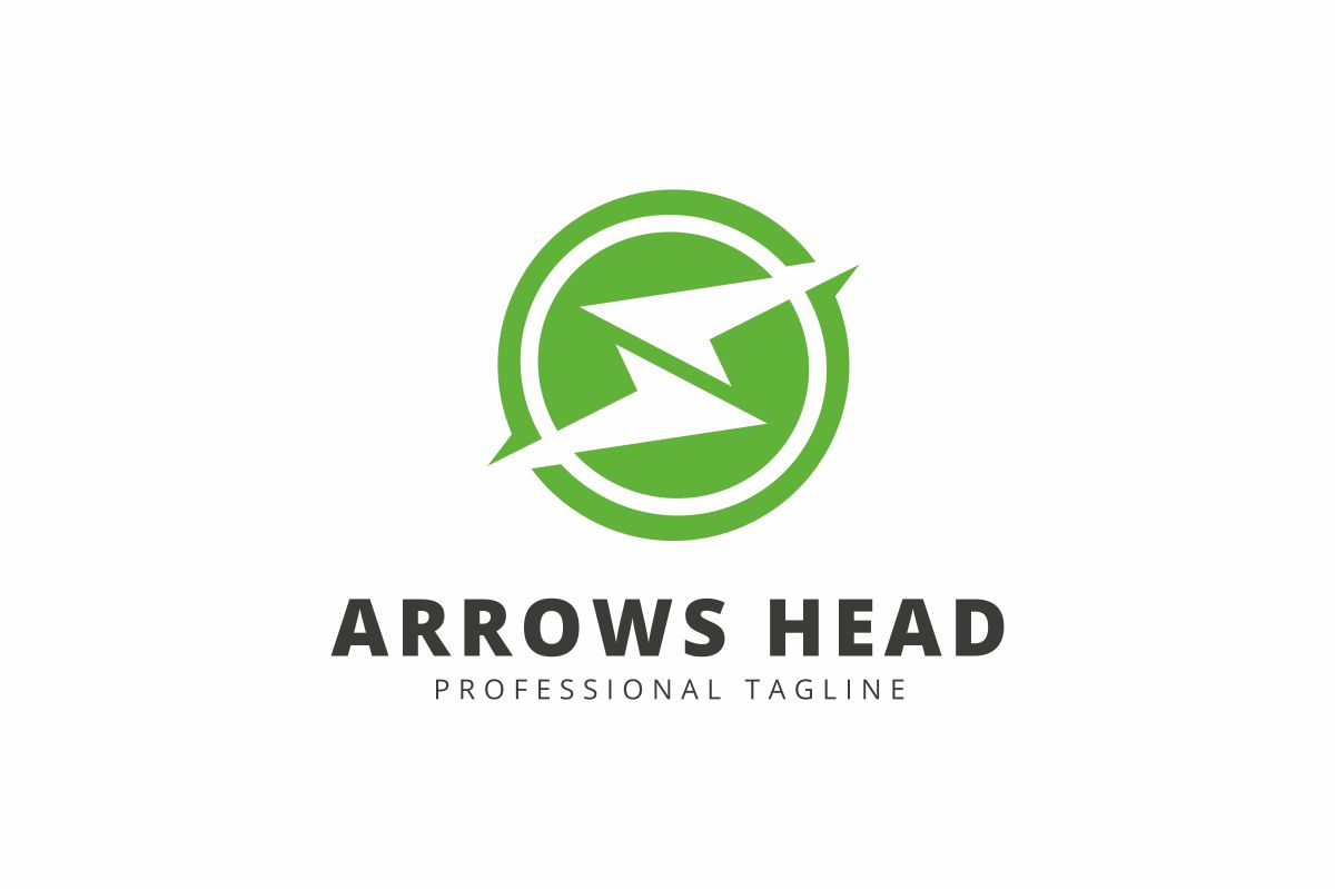 Download Шаблон логотипа "Arrows Head Logo Template" / Arrows Head Logo Template - Шаблон логотипа на тему графика abstract agency arrow arrows bold brand branding business direction fold folding group high identity marketing media place point professional real