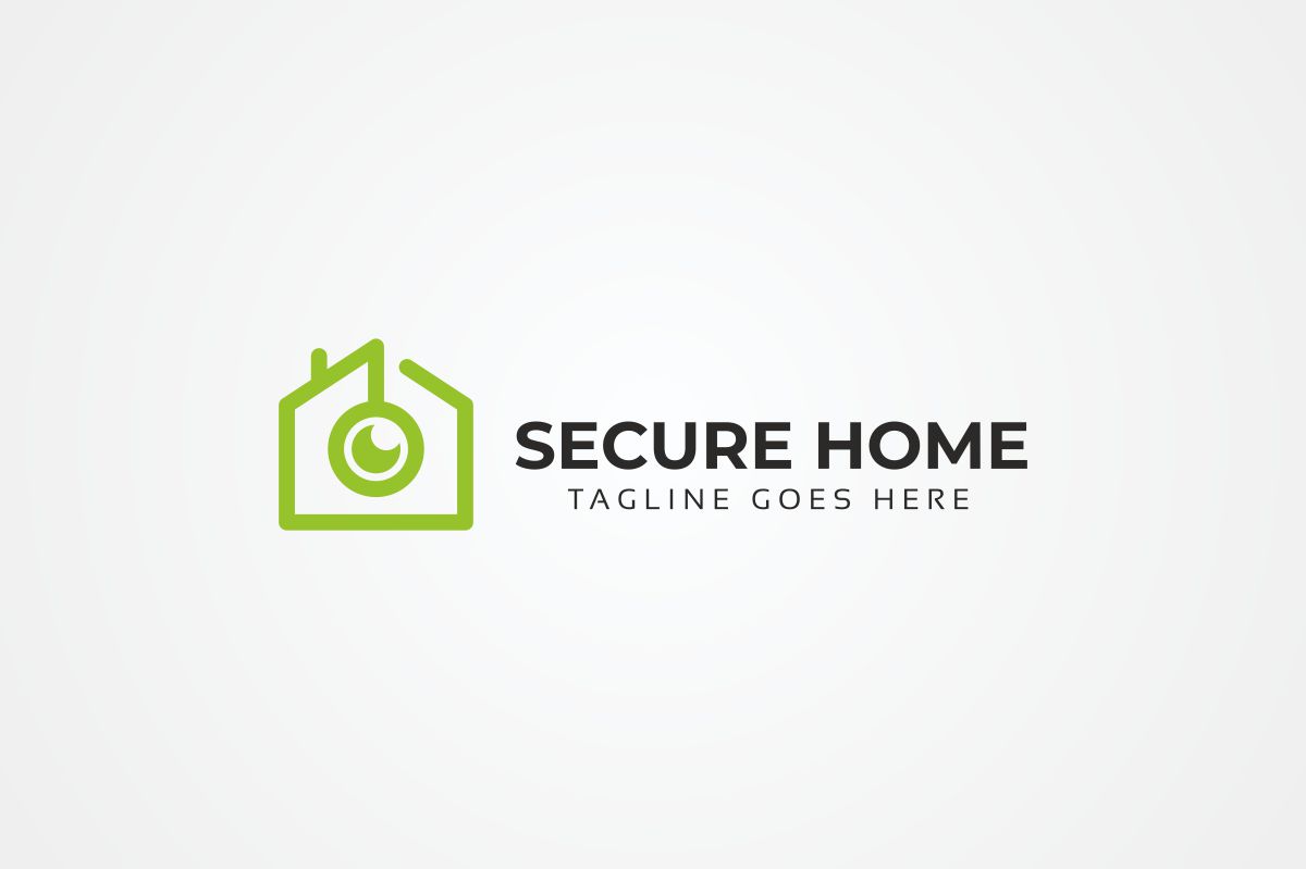 Download Шаблон логотипа "Secure Home Logo Template" / Secure Home Logo Template - Шаблон логотипа на тему графика video camera alarm app brand branding building company construction contractor home house key lock protect protection safe safety secure security