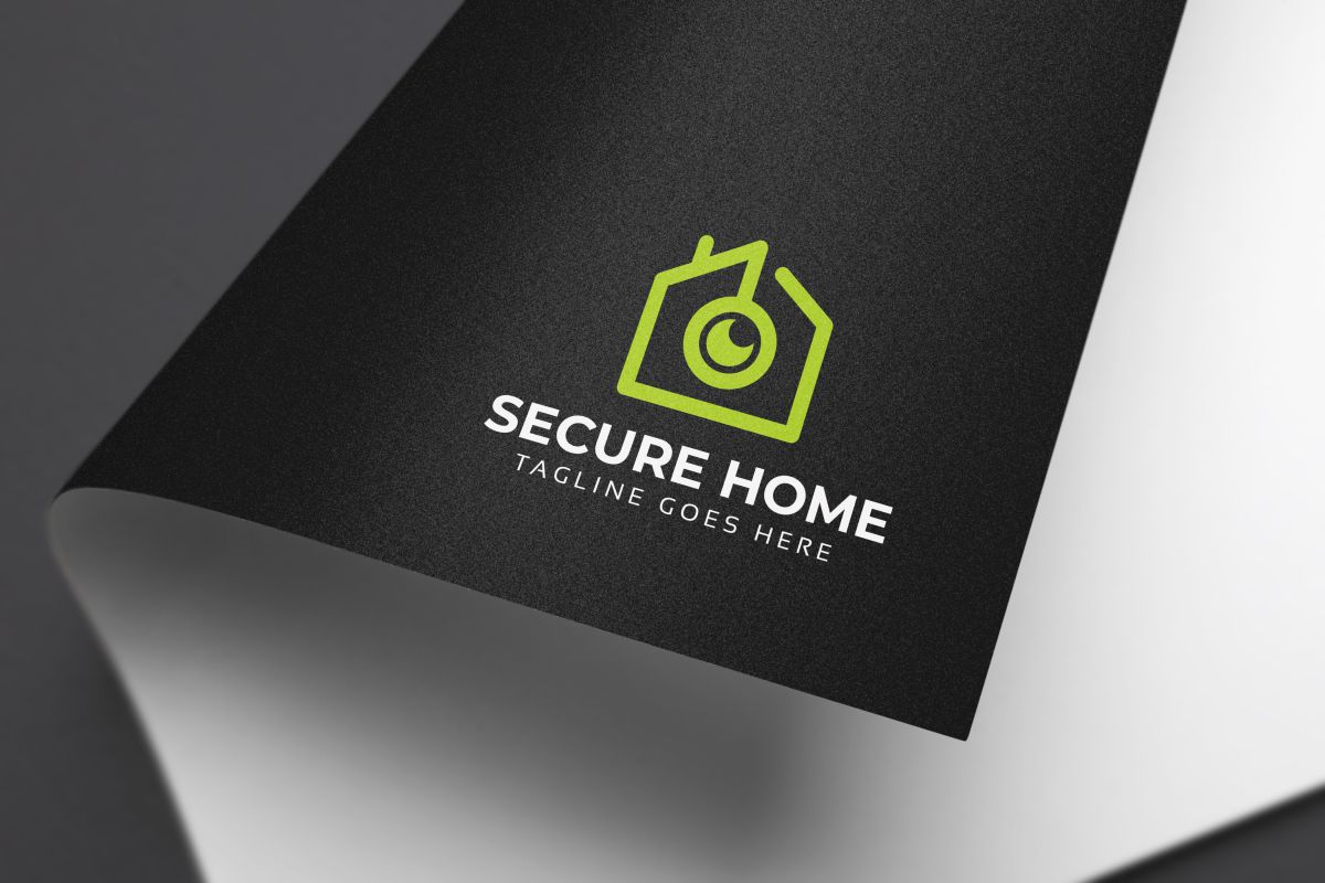 Download Шаблон логотипа "Secure Home Logo Template" / Secure Home Logo Template - Шаблон логотипа на тему графика video camera alarm app brand branding building company construction contractor home house key lock protect protection safe safety secure security