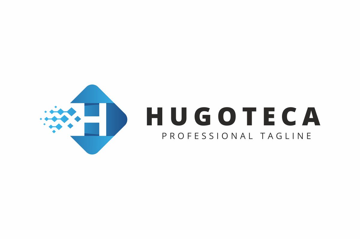 Download Шаблон логотипа "Hugoteca Logo Template" / Hugoteca Logo Template - Шаблон логотипа на тему графика 3d app architecture brand branding circle creative h h logo hexagon icon letter line modern professional solid strong sudio tool