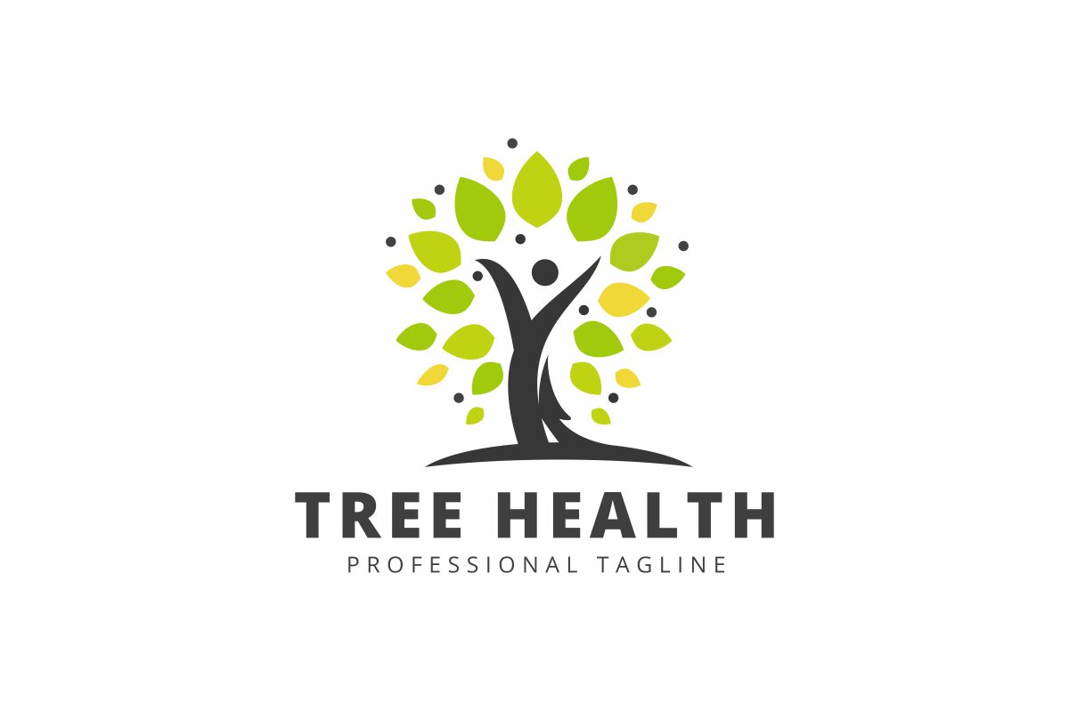 Download Шаблон логотипа "Tree Health Logo Template" / Tree Health Logo Template - Шаблон логотипа на тему графика blooming brand branding detente flowering flowers green group happy health healthy human identity jubilant leaf leaves medical natural nature organic