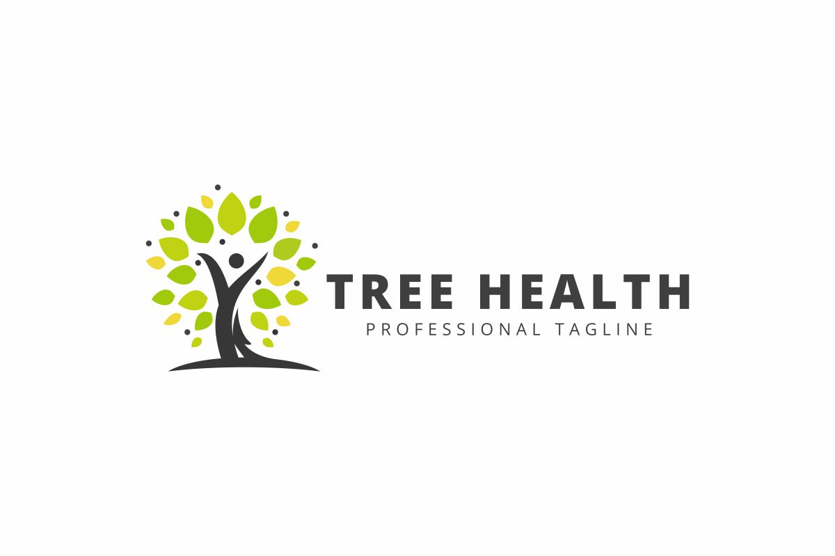 Download Шаблон логотипа "Tree Health Logo Template" / Tree Health Logo Template - Шаблон логотипа на тему графика blooming brand branding detente flowering flowers green group happy health healthy human identity jubilant leaf leaves medical natural nature organic
