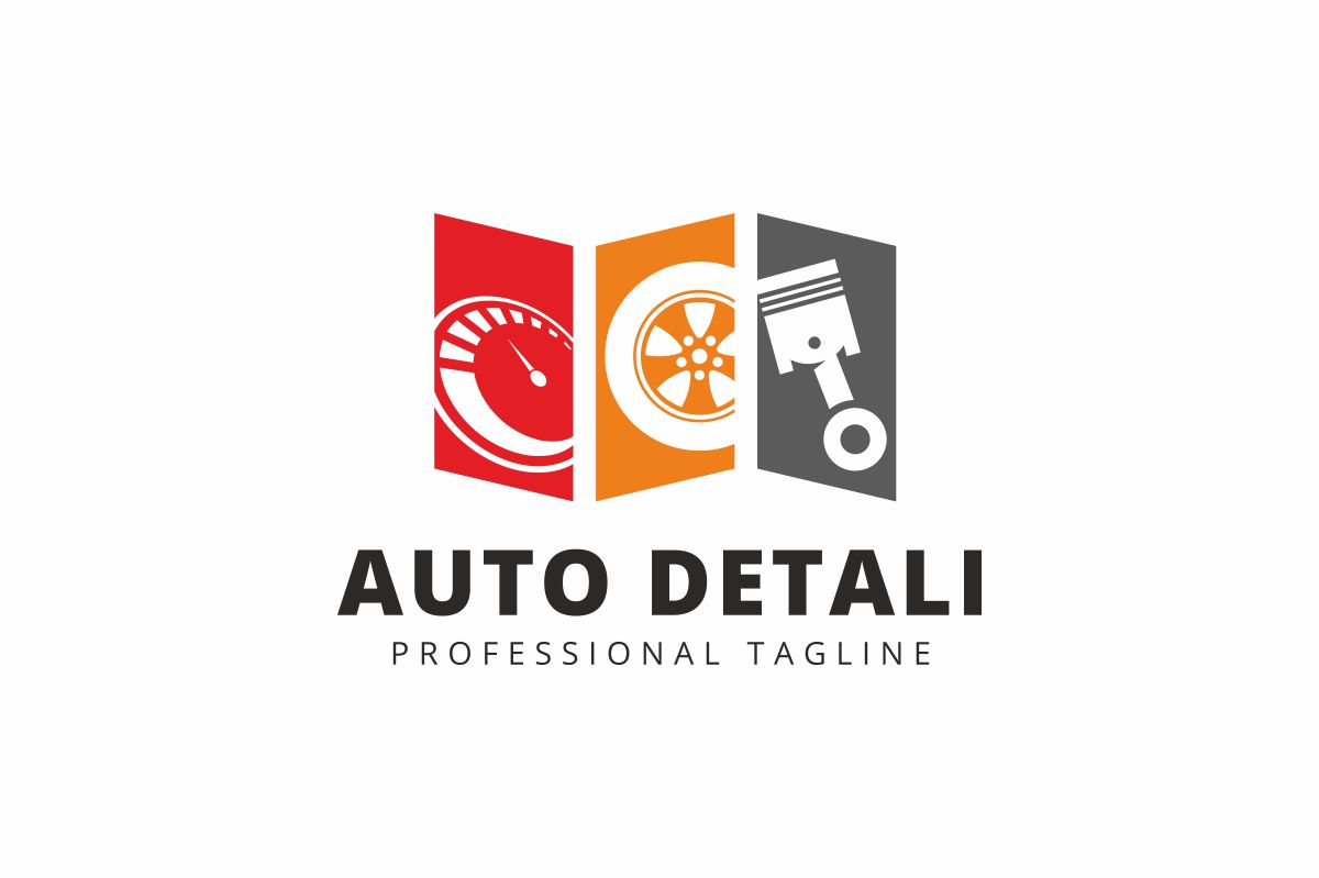 Download Шаблон логотипа "Auto Parts Logo Template" / Auto Parts Logo Template - Шаблон логотипа на тему графика body part car fix inspection logo painting race check up engine garage motor piston professional repair rims speed sports steering