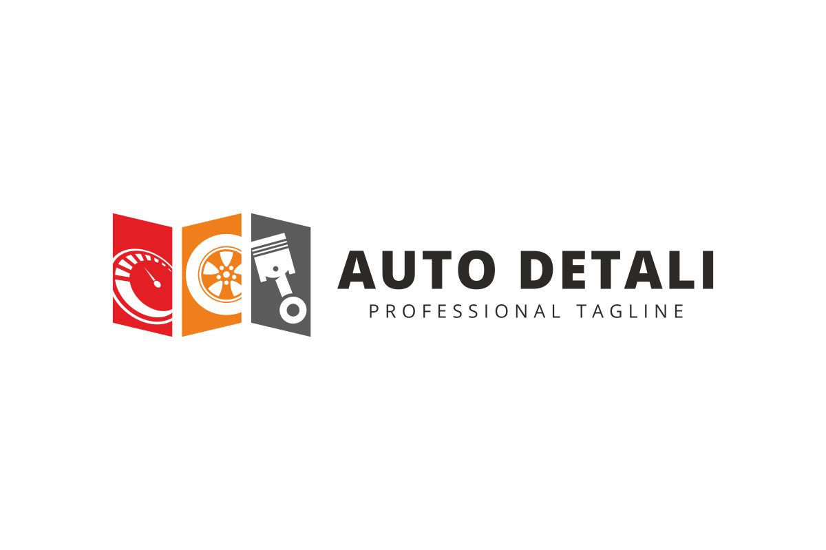 Download Шаблон логотипа "Auto Parts Logo Template" / Auto Parts Logo Template - Шаблон логотипа на тему графика body part car fix inspection logo painting race check up engine garage motor piston professional repair rims speed sports steering