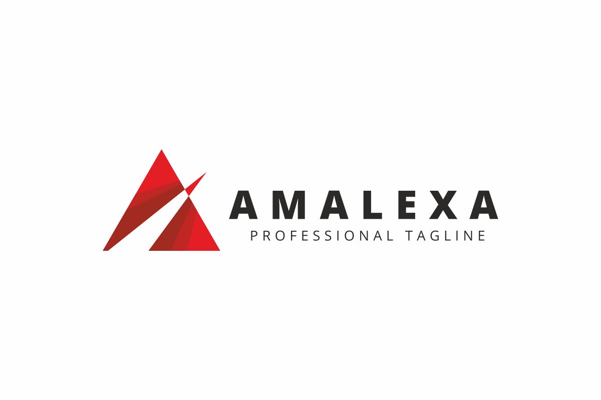 Download Шаблон логотипа "Amalexa Logo Template" / Amalexa Logo Template - Шаблон логотипа на тему графика 3d a a logo symbol letter red triangle aero aerospace airplane black orange plane sf space fire best bold brand
