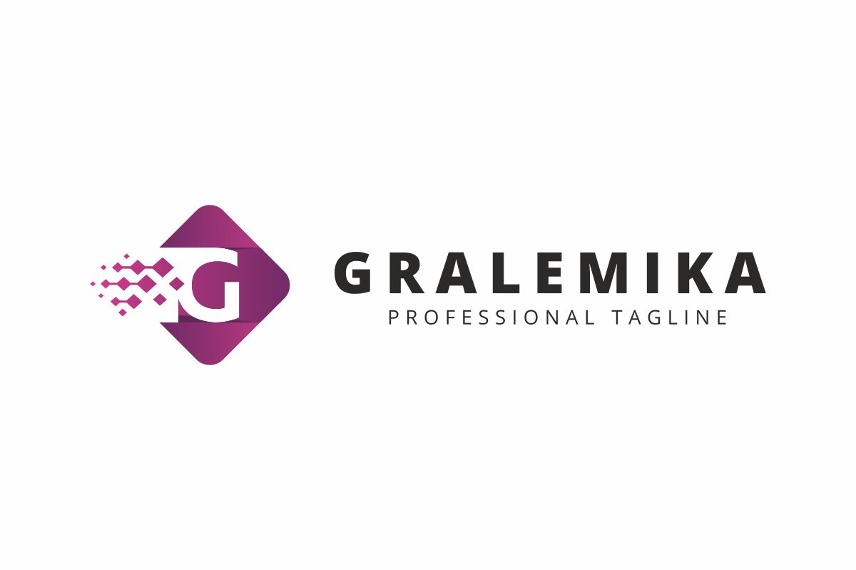Download Шаблон логотипа "Gralemika Logo Template" / Gralemika Logo Template - Шаблон логотипа на тему графика agency alphabet arrow business c character characters clean company consulting corporate flat g grow growing growth letter logo market marketing