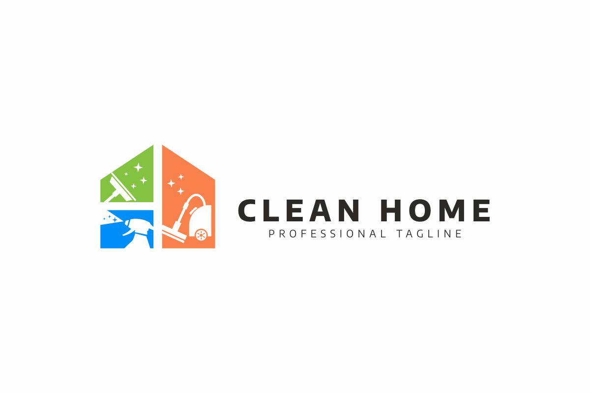Download Шаблон логотипа "Clean Home Logo Template" / Clean Home Logo Template - Шаблон логотипа на тему графика bubble bucket building clean colorful home cleaning house household housework maid neat professional satisfaction soap spray storing sweeper vaccum wash
