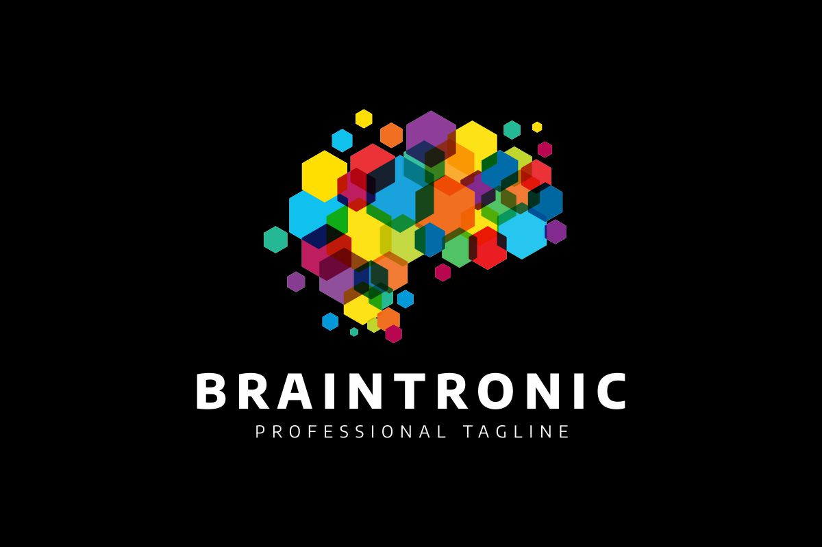 Download Шаблон логотипа "Brain Logo Template" / Brain Logo Template - Шаблон логотипа на тему графика agency brain brand branding colorful concept cortex create creation creative dot dots entertainment geek head idea ideas identity information inteligence