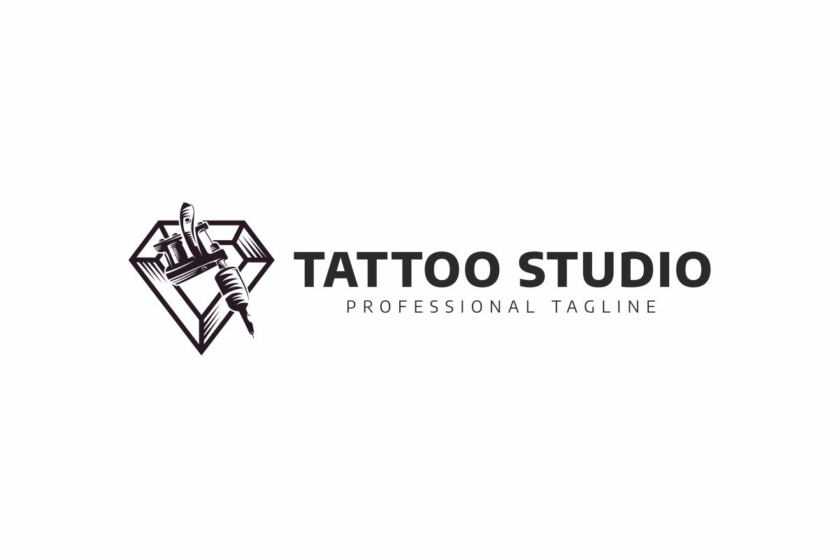 Download Шаблон логотипа "Tattoo Studio Logo Template" / Tattoo Studio Logo Template - Шаблон логотипа на тему графика anchor badge brass-knuckles craft crown design element emblem equipment label letter machine old retro ribbon seal shop sign skull stamp