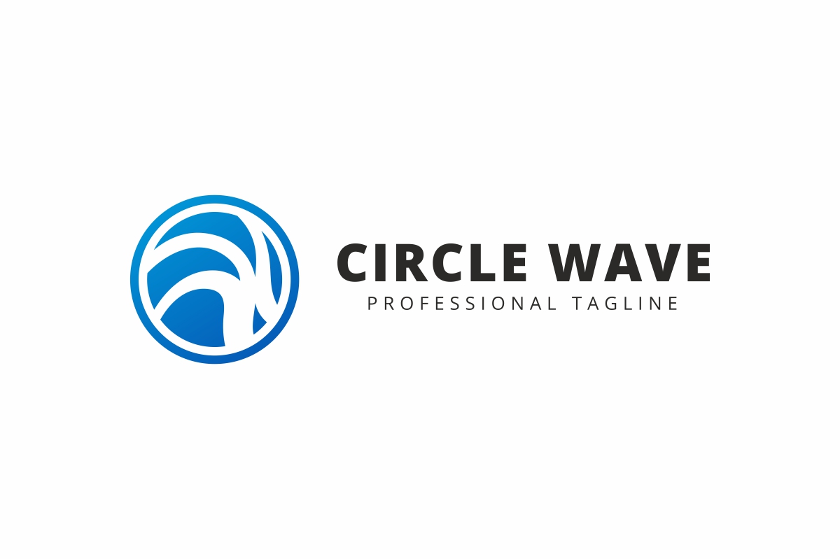 Download Шаблон логотипа "Circle Wave Logo Template" / Circle Wave Logo Template - Шаблон логотипа на тему графика abstract art blue brand branding clean company corporate graphics group illustrator lake logo logotype media modern nice sea site social
