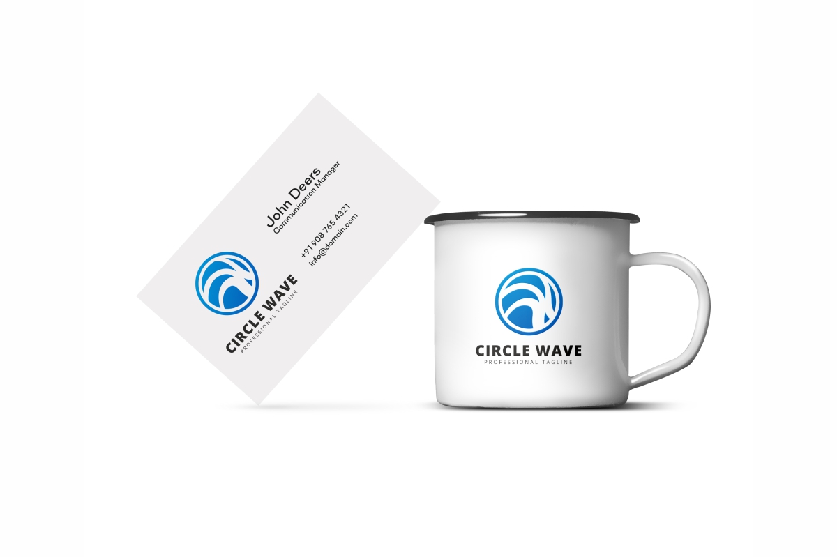 Download Шаблон логотипа "Circle Wave Logo Template" / Circle Wave Logo Template - Шаблон логотипа на тему графика abstract art blue brand branding clean company corporate graphics group illustrator lake logo logotype media modern nice sea site social