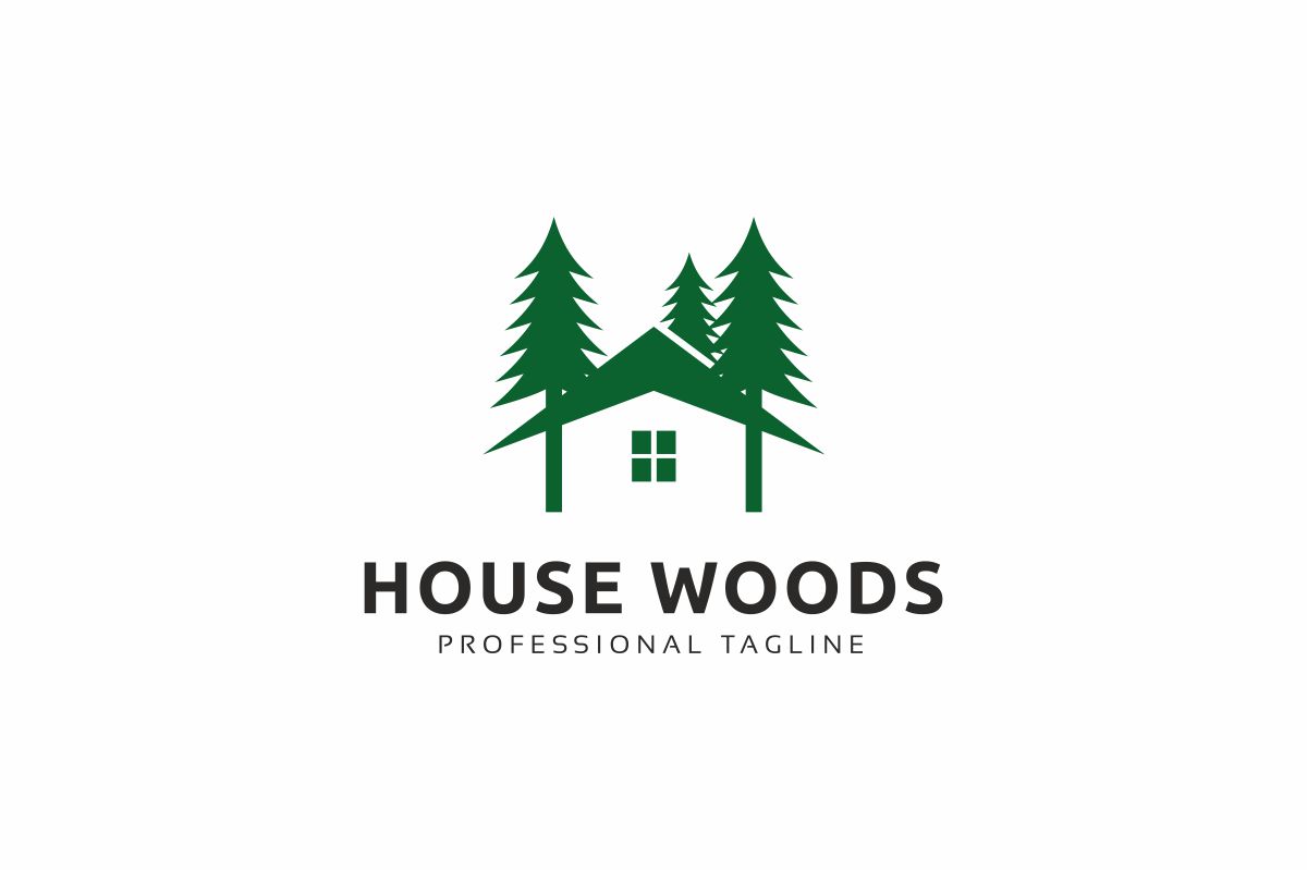 Download Шаблон логотипа "House Woods Logo Template" / House Woods Logo Template - Шаблон логотипа на тему графика brand branding business colorful company creative creativity design different eco ecological green home house identity insurance logo logotype natural nature