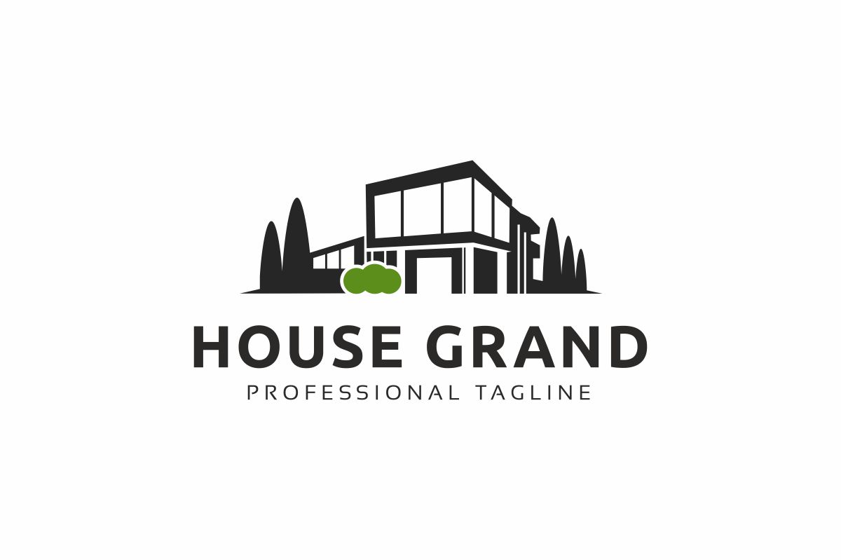 Download Шаблон логотипа "Modern House Logo Template" / Modern House Logo Template - Шаблон логотипа на тему графика agency brand branding builder building business contemporary contractor cozy eco estate firm group home house identity location luxurious luxury modern