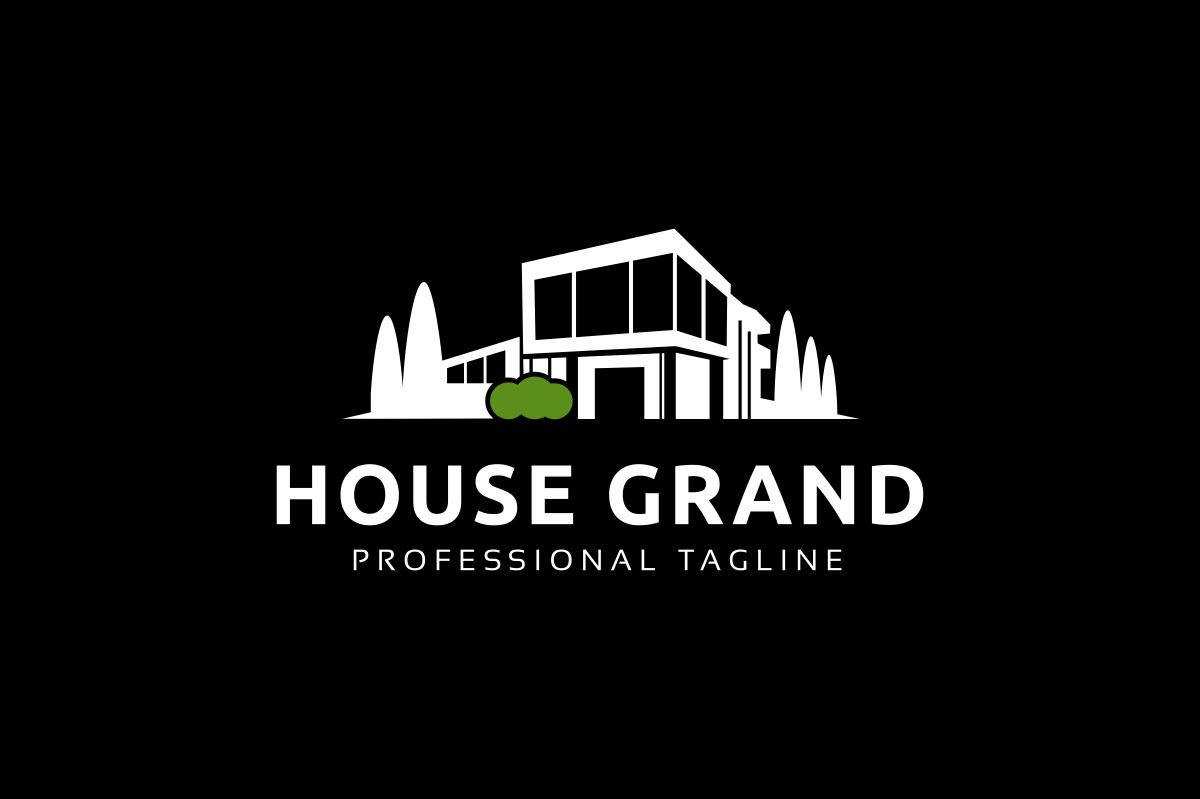 Download Шаблон логотипа "Modern House Logo Template" / Modern House Logo Template - Шаблон логотипа на тему графика agency brand branding builder building business contemporary contractor cozy eco estate firm group home house identity location luxurious luxury modern