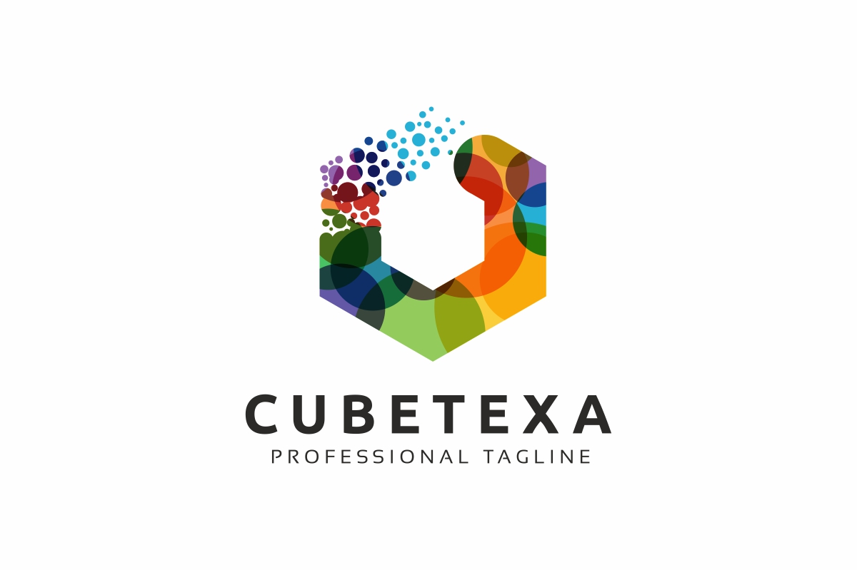 Download Шаблон логотипа "Cube Tech Logo Template" / Cube Tech Logo Template - Шаблон логотипа на тему графика brand business colorful company corporation cubic design digital hexagonal icon identity ink logo media modern print professional rainbow simple solid