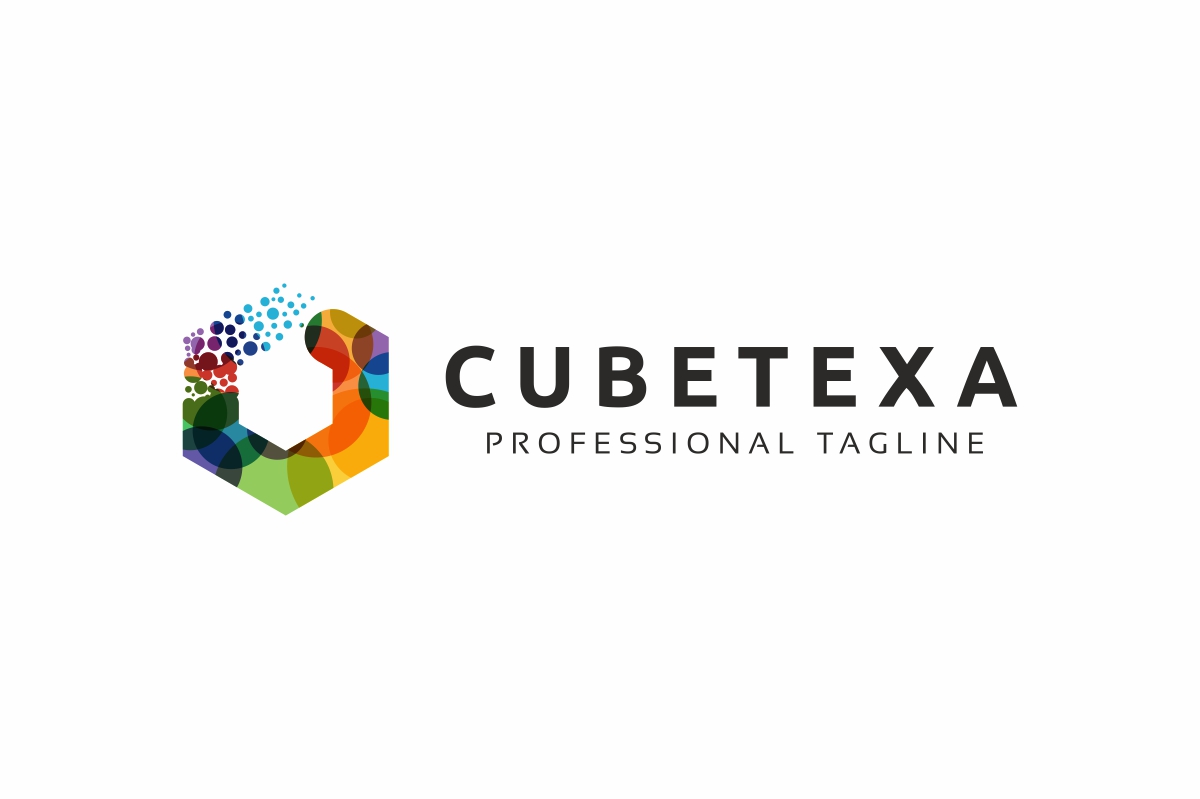 Download Шаблон логотипа "Cube Tech Logo Template" / Cube Tech Logo Template - Шаблон логотипа на тему графика brand business colorful company corporation cubic design digital hexagonal icon identity ink logo media modern print professional rainbow simple solid