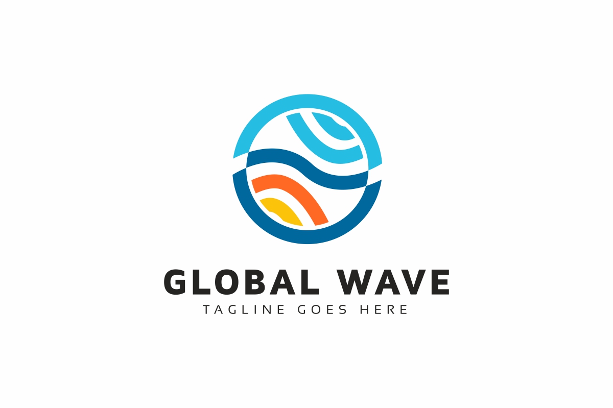 Download Шаблон логотипа "Global Wave Logo Template" / Global Wave Logo Template - Шаблон логотипа на тему графика 3d arrow business capital circle community comunication develop economy financial forward future global improvement leaning modern move moving onward people