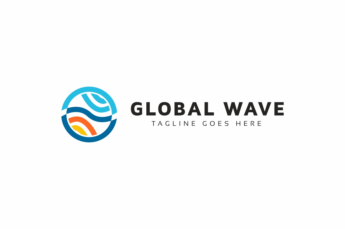 Download Шаблон логотипа "Global Wave Logo Template" / Global Wave Logo Template - Шаблон логотипа на тему графика 3d arrow business capital circle community comunication develop economy financial forward future global improvement leaning modern move moving onward people
