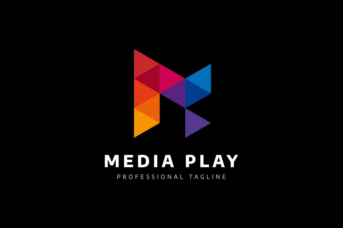 Download Шаблон логотипа "Media Play Logo Template" / Media Play Logo Template - Шаблон логотипа на тему графика agency consultant consulting creative development entertainment expert firm group letter m line logo market marketing master maximum media meta minimal