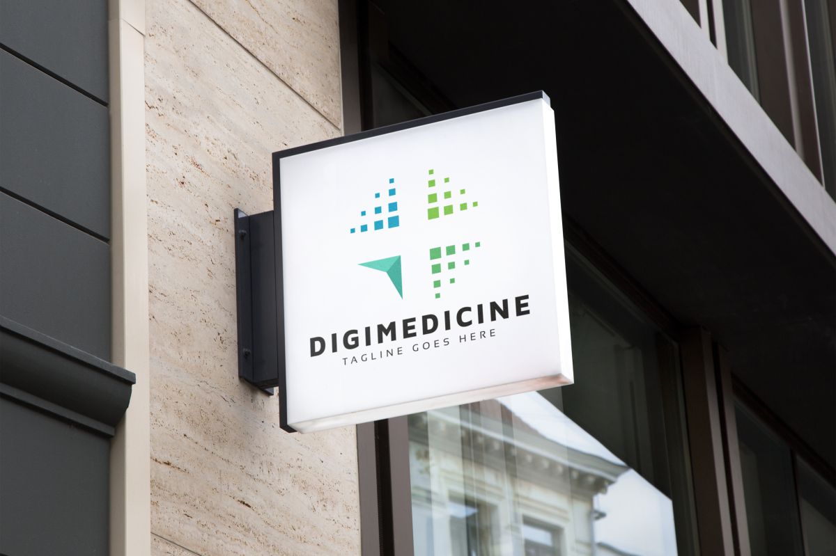 Download Шаблон логотипа "Digital Medicine Logo Template" / Digital Medicine Logo Template - Шаблон логотипа на тему графика brand branding business care clinic company cross data digital doctor health healthcare healthy hospice hospital medical medicine nurse office outpatient