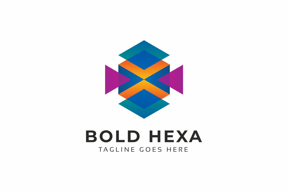 Download Шаблон логотипа "Bold Hexagon Logo Template" / Bold Hexagon Logo Template - Шаблон логотипа на тему графика 3d bold box brand branding business clean company concept cube design hexa hexagon illustrator logo media minimal minimalist modern new