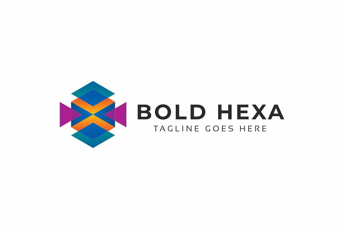 Download Шаблон логотипа "Bold Hexagon Logo Template" / Bold Hexagon Logo Template - Шаблон логотипа на тему графика 3d bold box brand branding business clean company concept cube design hexa hexagon illustrator logo media minimal minimalist modern new