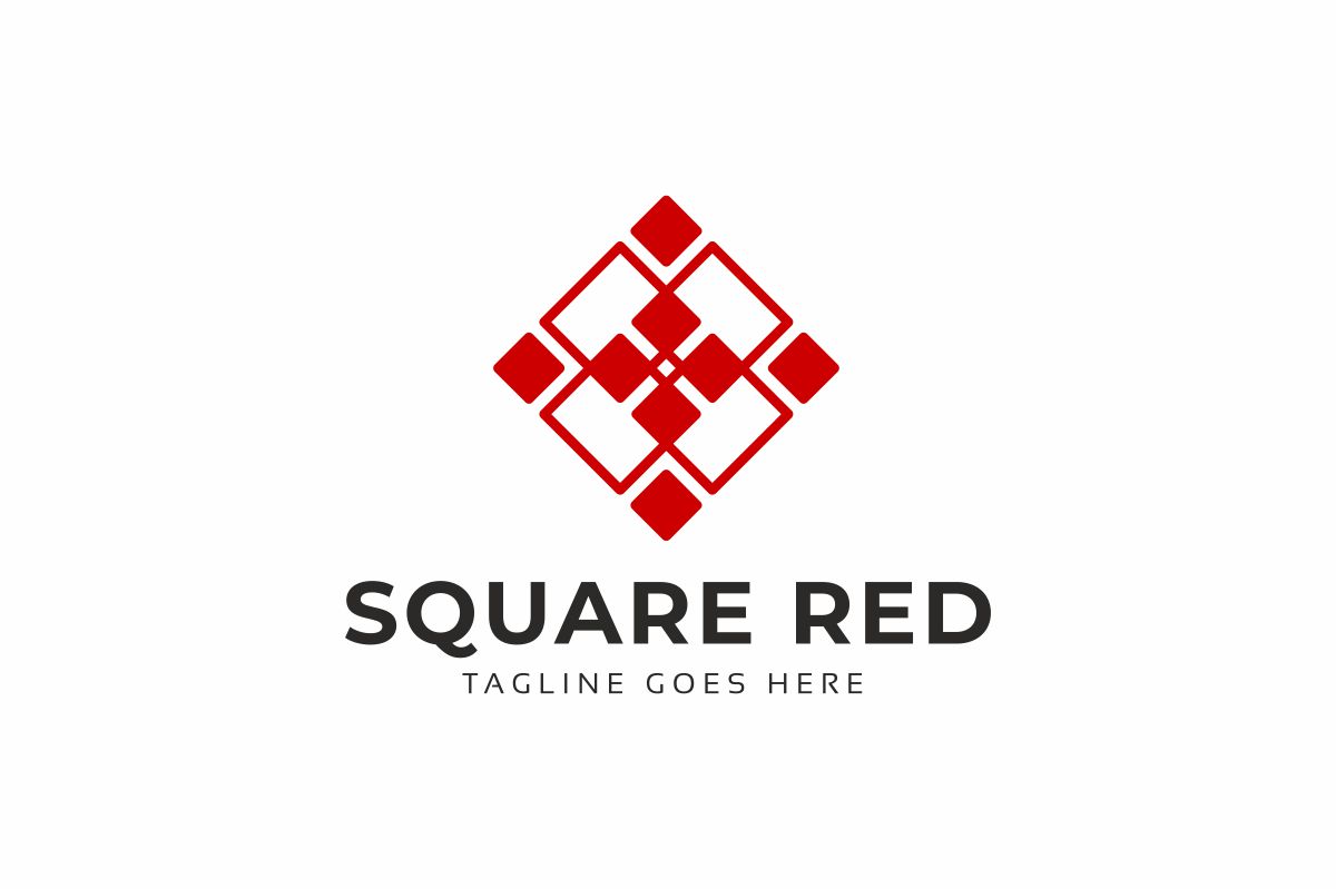 Download Шаблон логотипа "Square Red Logo Template" / Square Red Logo Template - Шаблон логотипа на тему графика abstract architect firm brand branding build builder building business company contractor decoration decorative iconic identity move plan print ready red