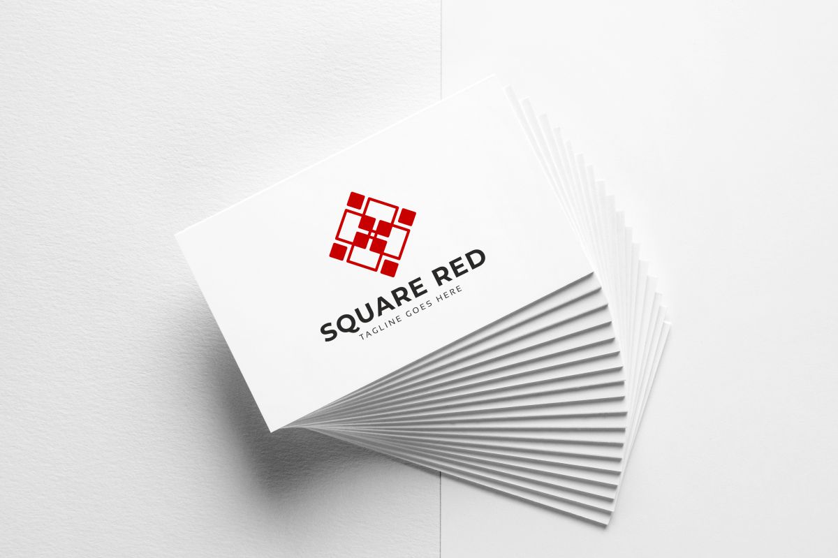 Download Шаблон логотипа "Square Red Logo Template" / Square Red Logo Template - Шаблон логотипа на тему графика abstract architect firm brand branding build builder building business company contractor decoration decorative iconic identity move plan print ready red