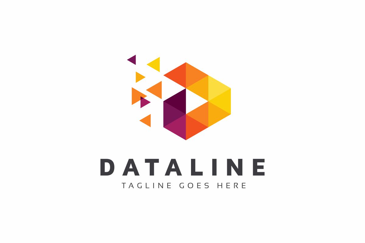 Download Шаблон логотипа "Dataline Logo Template" / Dataline Logo Template - Шаблон логотипа на тему графика clean colorful community creative d data design developer digital entertainment geek globe group internet it media mobile modern pixel print