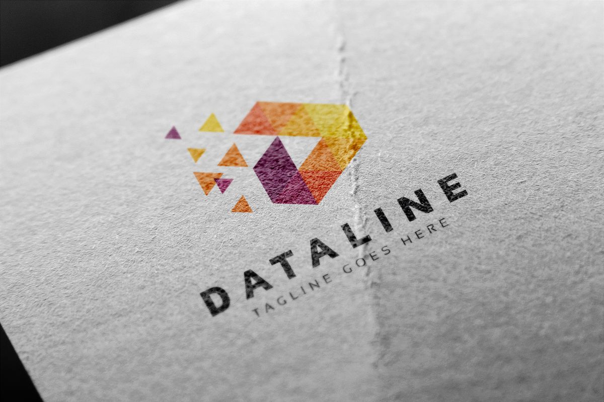 Download Шаблон логотипа "Dataline Logo Template" / Dataline Logo Template - Шаблон логотипа на тему графика clean colorful community creative d data design developer digital entertainment geek globe group internet it media mobile modern pixel print