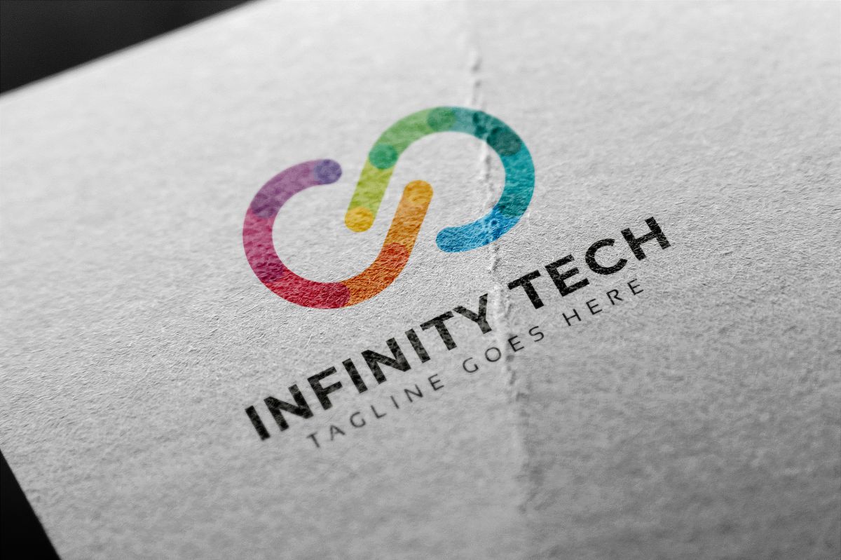 Download Шаблон логотипа "Infinity Tech Logo Template" / Infinity Tech Logo Template - Шаблон логотипа на тему графика administrative agency belief bold branding business colorful communication company consult logo consulting corporate creative endless full color human infinity law