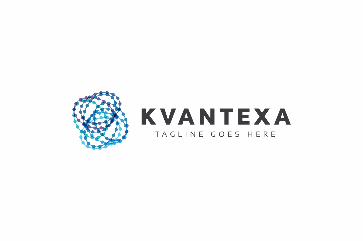 Download Шаблон логотипа "Kvantexa Logo Template" / Kvantexa Logo Template - Шаблон логотипа на тему графика vector particle element atom physics molecule chemistry illustration science technology icon model symbol proton molecular scientific nuclear orbit energy atomic