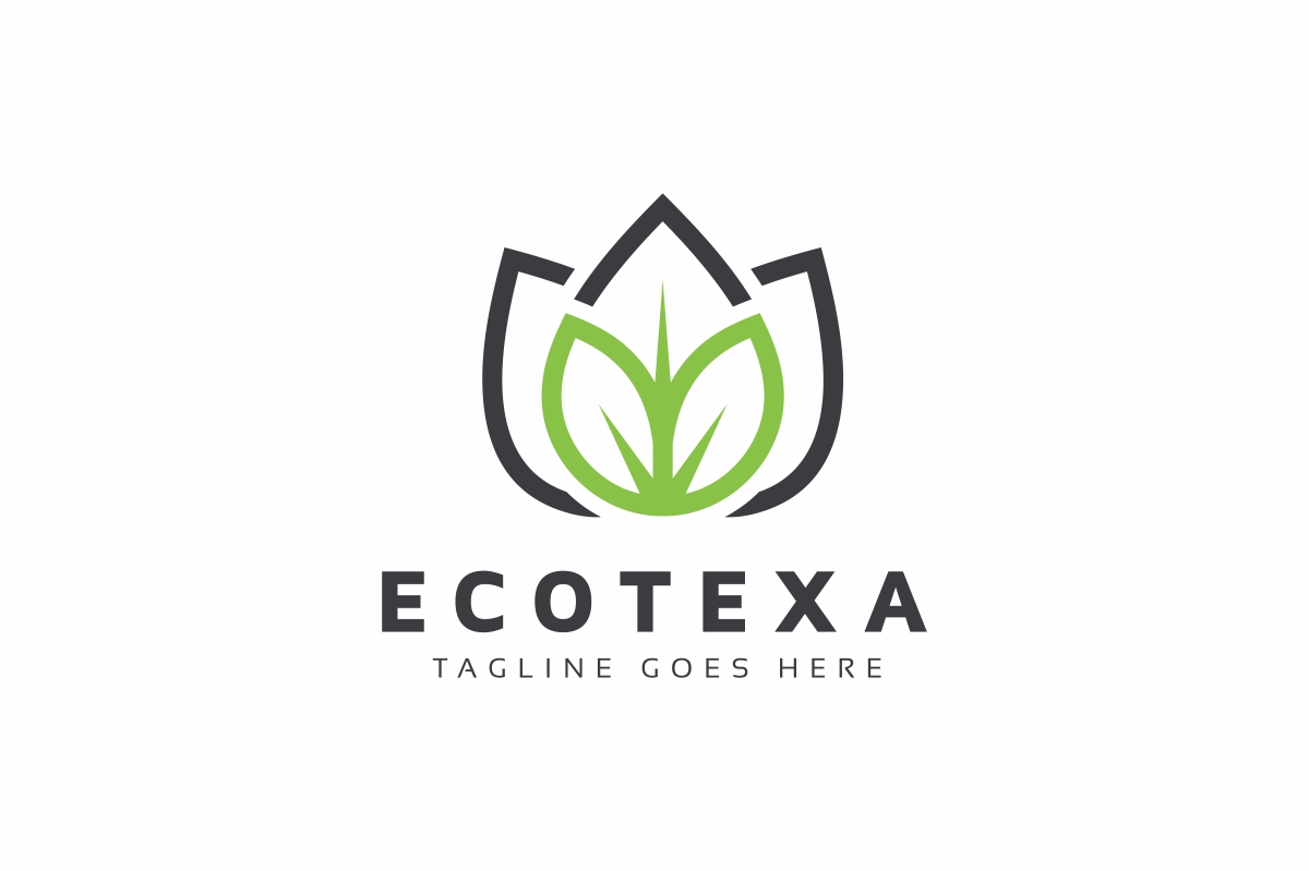 Download Шаблон логотипа "Ecotexa Logo Template" / Ecotexa Logo Template - Шаблон логотипа на тему графика leaf eco vector logo icon nature symbol design organic sign element green ecology natural plant emblem concept graphic template flower