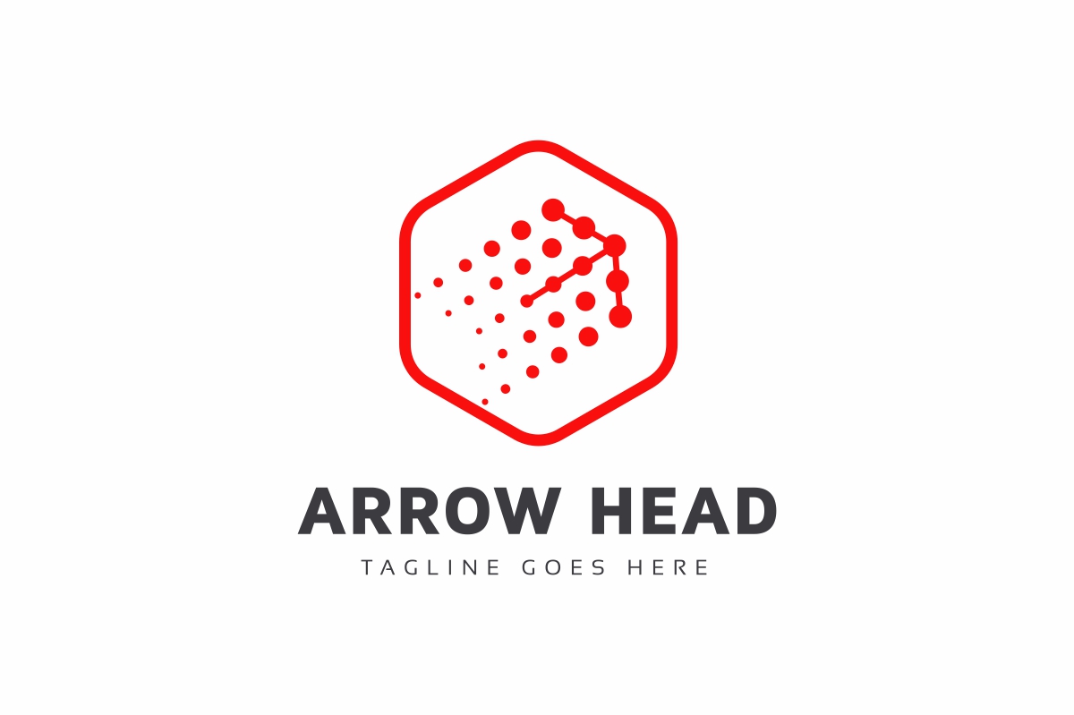 Download Шаблон логотипа "Arrow Head Logo Template" / Arrow Head Logo Template - Шаблон логотипа на тему графика logo abstract icon symbol arrow business design pixel vector technology company sign internet corporate fast brand element mosaic colorful up