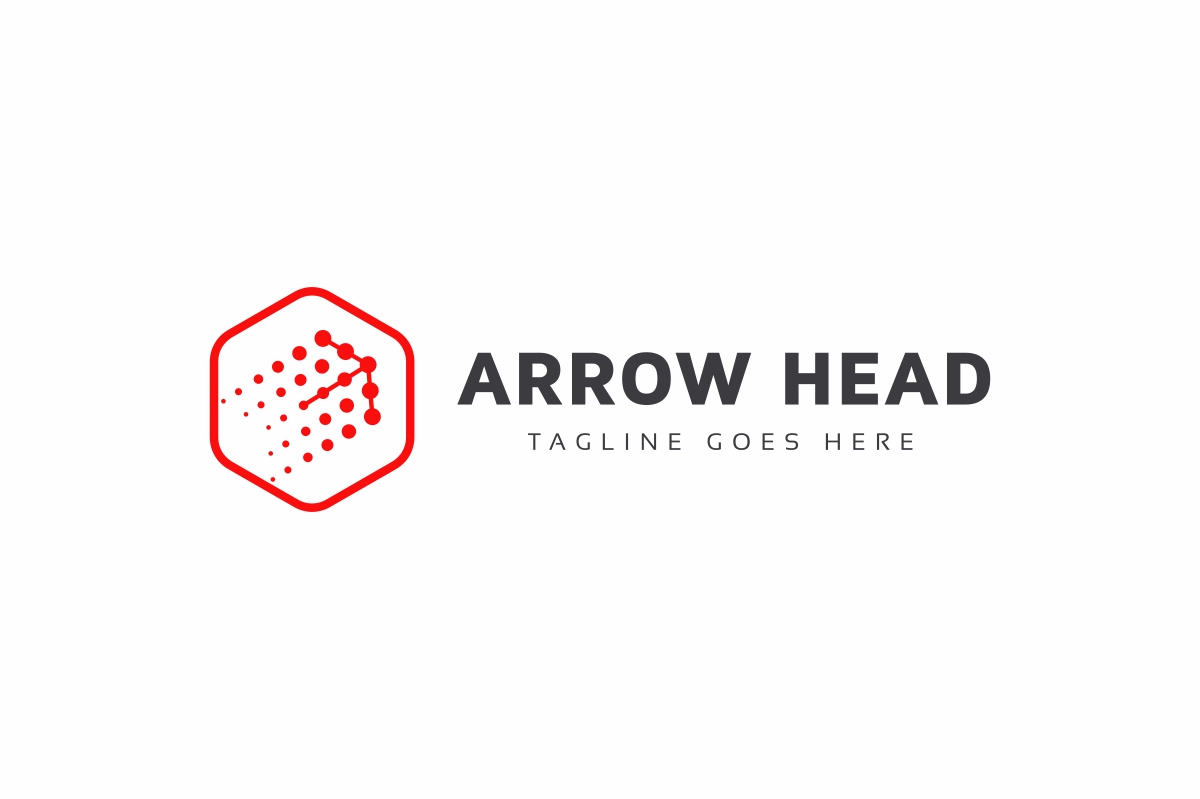 Download Шаблон логотипа "Arrow Head Logo Template" / Arrow Head Logo Template - Шаблон логотипа на тему графика logo abstract icon symbol arrow business design pixel vector technology company sign internet corporate fast brand element mosaic colorful up