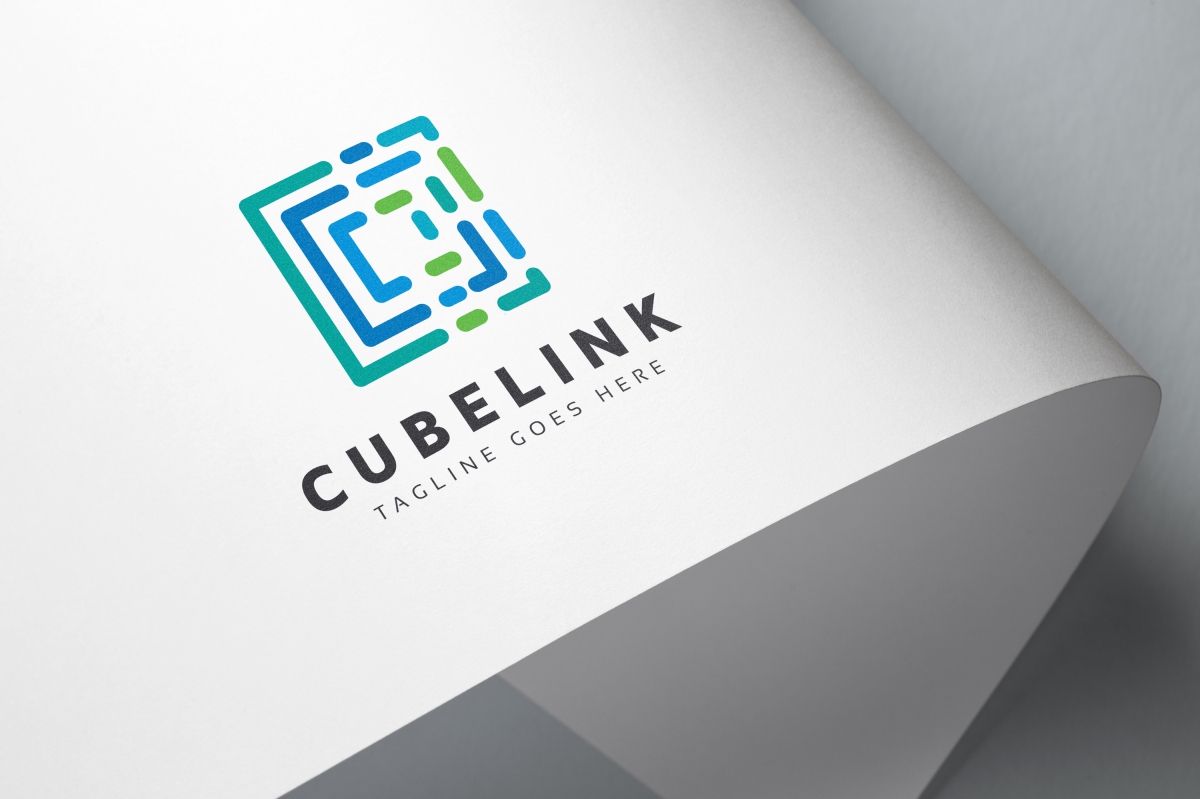 Download Шаблон логотипа "Cubelink Logo Template" / Cubelink Logo Template - Шаблон логотипа на тему графика chatting cloud computing communication concept conversation cool corporate creative logo cube design dialog icon innovative integrity it message mobile modern